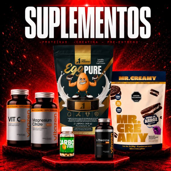 Suplementos deportivos: proteínas, creatina y pre-entreno